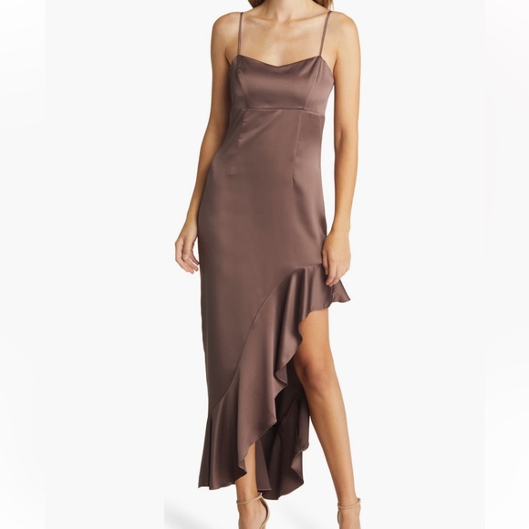 Socialite Dresses & Skirts - Socialite High Low Espresso Brown Dress